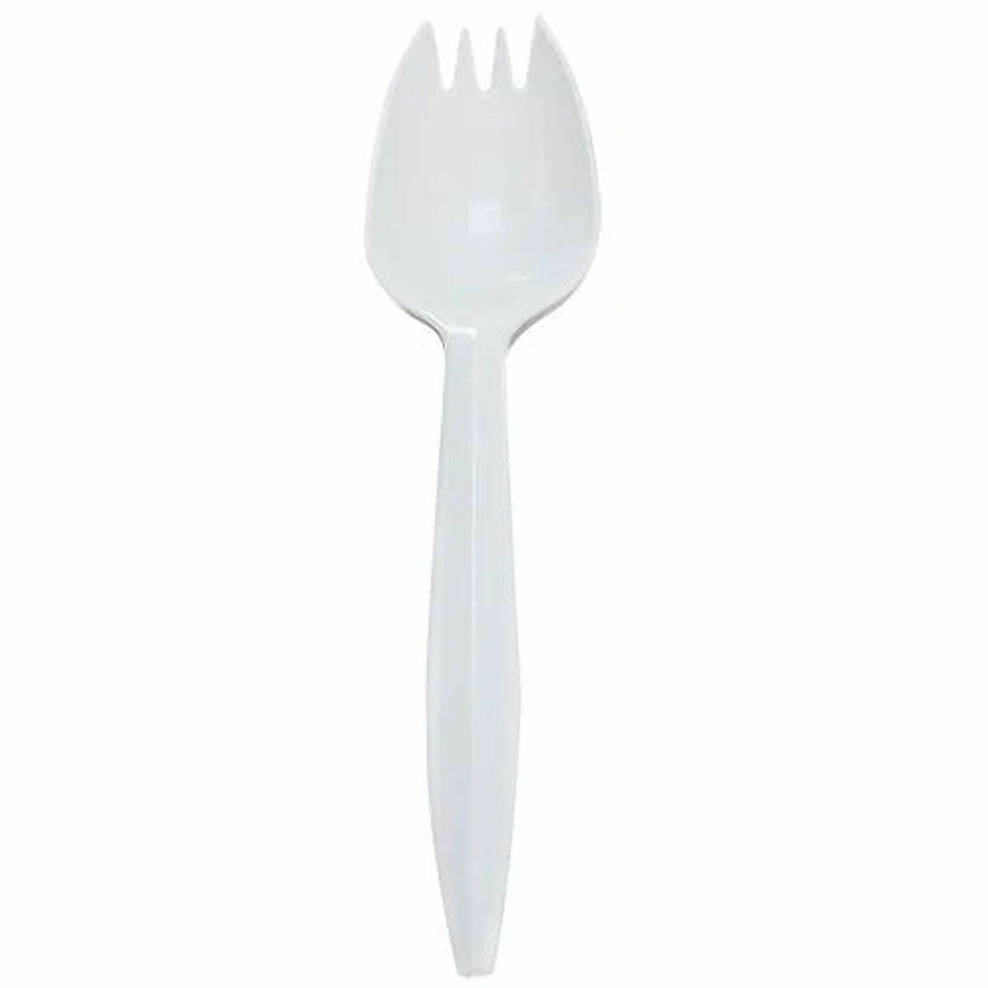 Spork - Spork - Restaurant, Cafeteria - Polypropylene Plastic - White - 100/Box - 10 / Carton