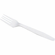 Fork - Fork - Restaurant, Cafeteria - Polypropylene Plastic - White - 1000 / Carton