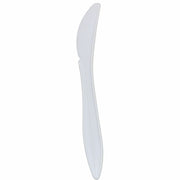 Knife - Knife - Restaurant, Cafeteria - Polypropylene Plastic - White - 100/Box - 10 / Carton