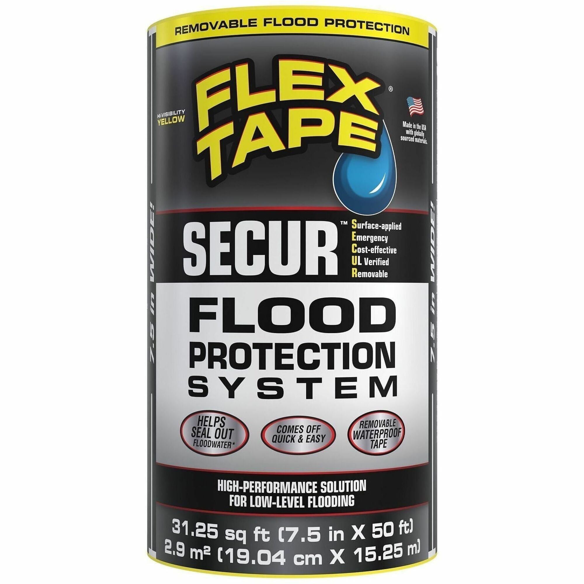 TAPE;7.5"X50;YELLOW
