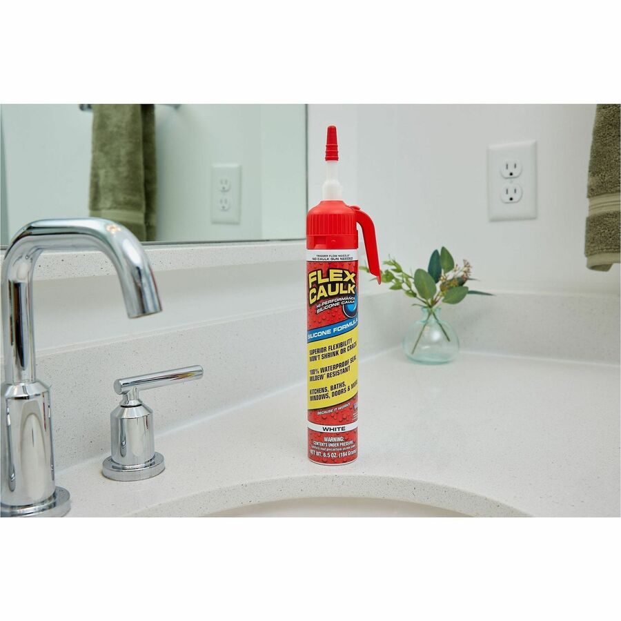 SILICONE;CAULK;6.5OZ;WHT