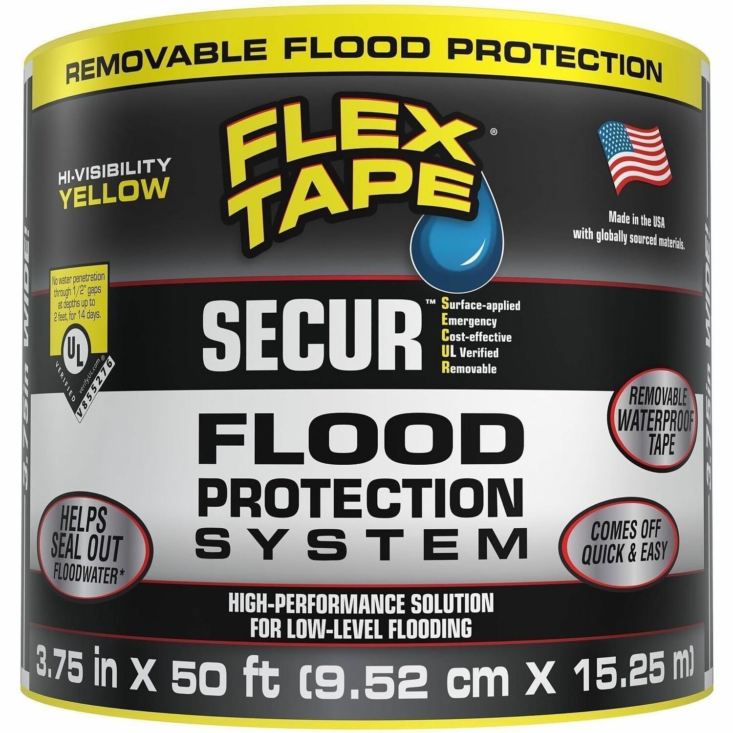 TAPE;3.75"X50;YELLOW