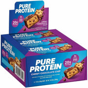 Pure Protein Bars, Low Sugar, Gluten-free, Chocolate Chip, Natural Flavor, 6 Bars per Box