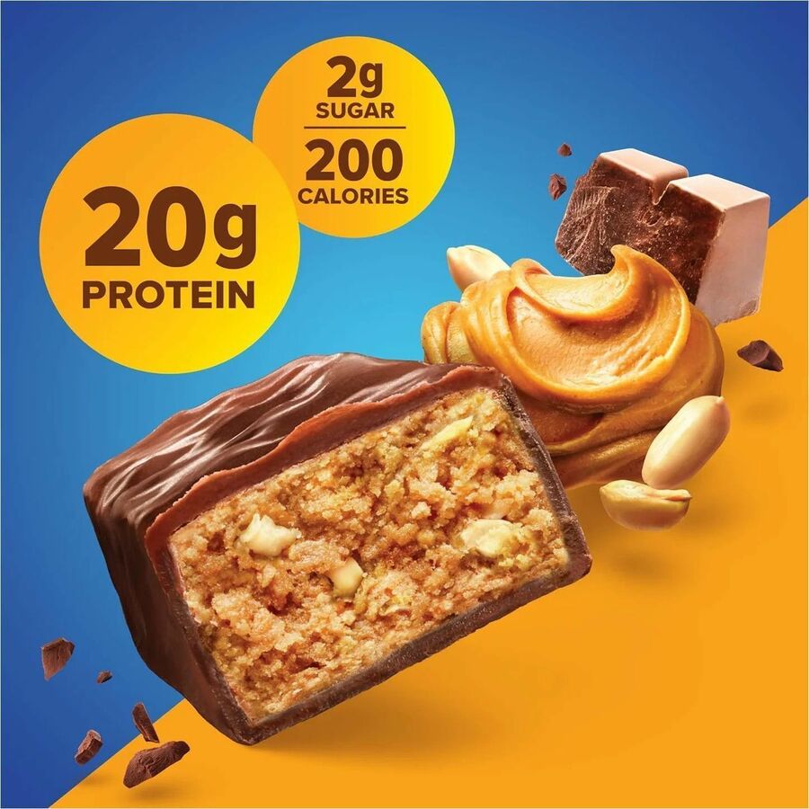 Pure Protein Bars, Low Sugar, Gluten-free, Peanut Butter Chocolate, Natural Flavor, 6 per Box