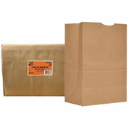 AJM Kraft Grocery Sacks, 6.72 Gallon Capacity, Natural Kraft Paper, Heavy Duty 75 lb, 400 per Carton