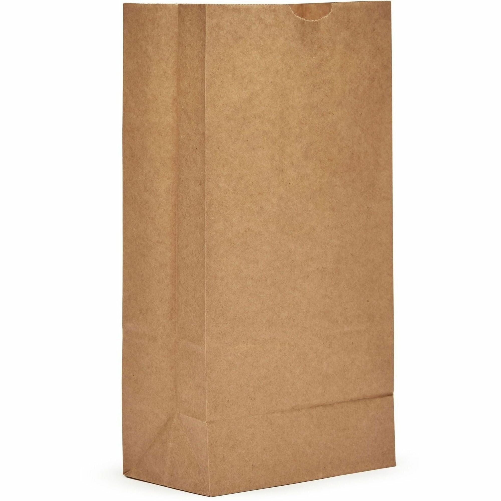 AJM Paper Grocery Bags, Natural Kraft, Extra Heavy Duty, Flat Bottom, Paper, Brown, #8 Size, 500 per Carton