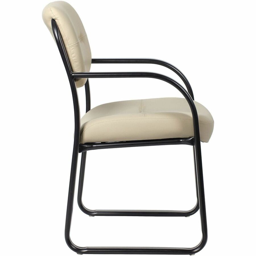 Boss Chair, Sled Base, Beige, 1 Each