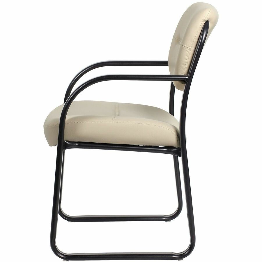 Boss Chair, Sled Base, Beige, 1 Each