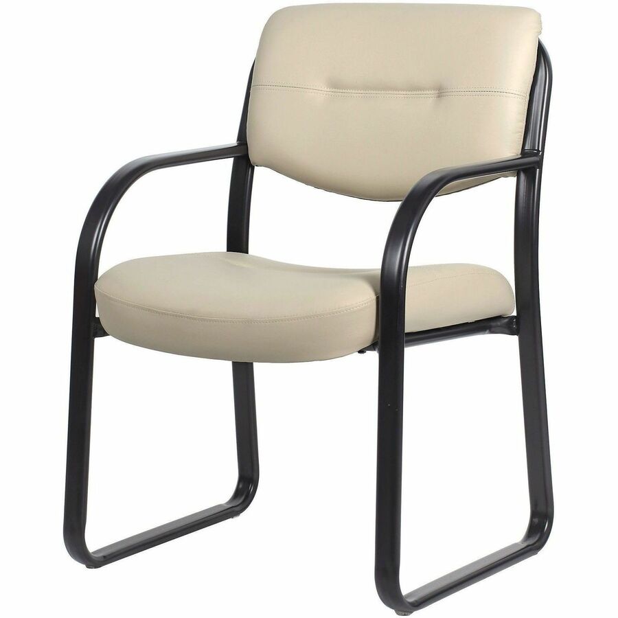 Boss Chair, Sled Base, Beige, 1 Each