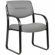 Boss Chair, Sled Base, Gray, 1 Each