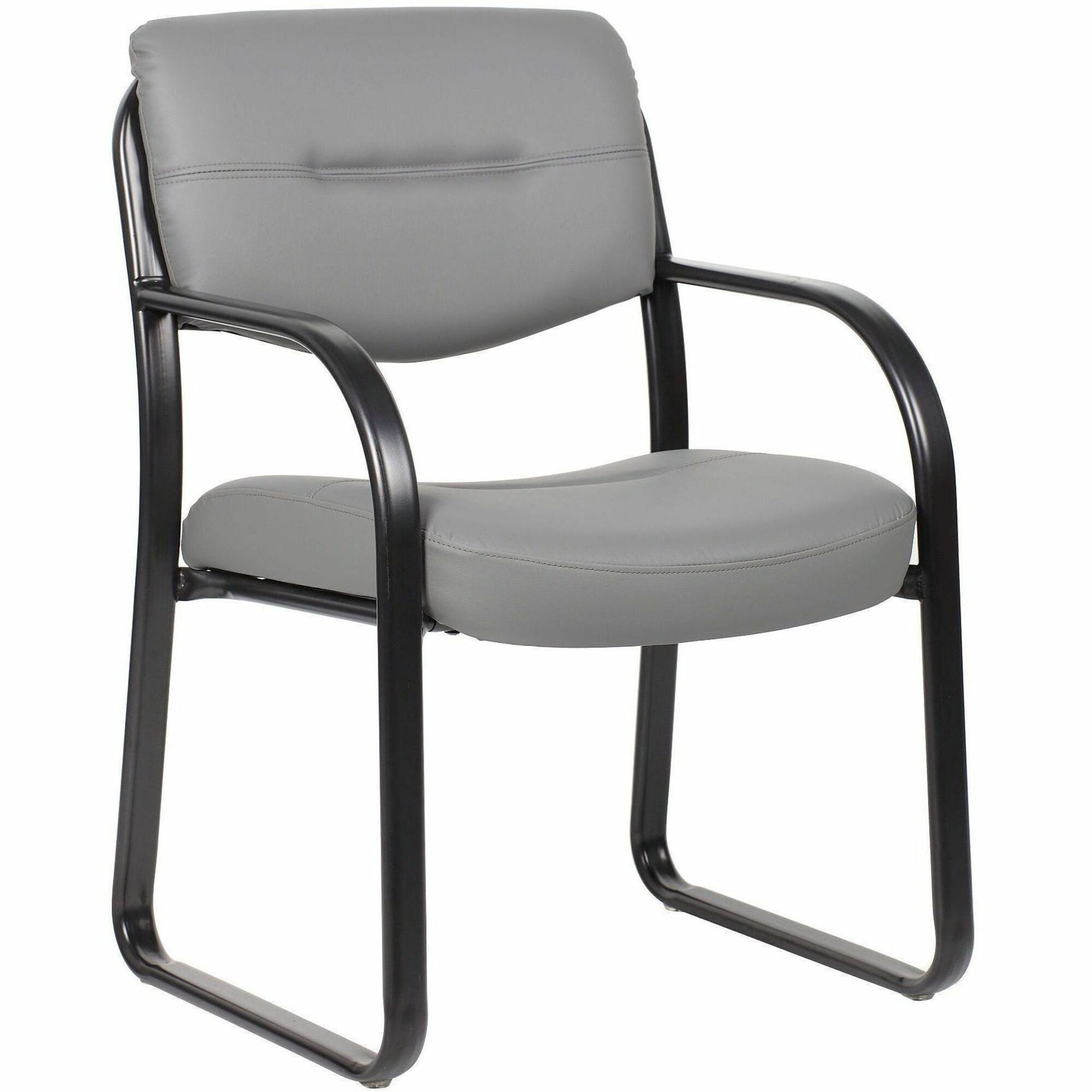 Boss Chair, Sled Base, Gray, 1 Each