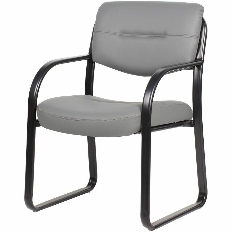 Boss Chair, Sled Base, Gray, 1 Each