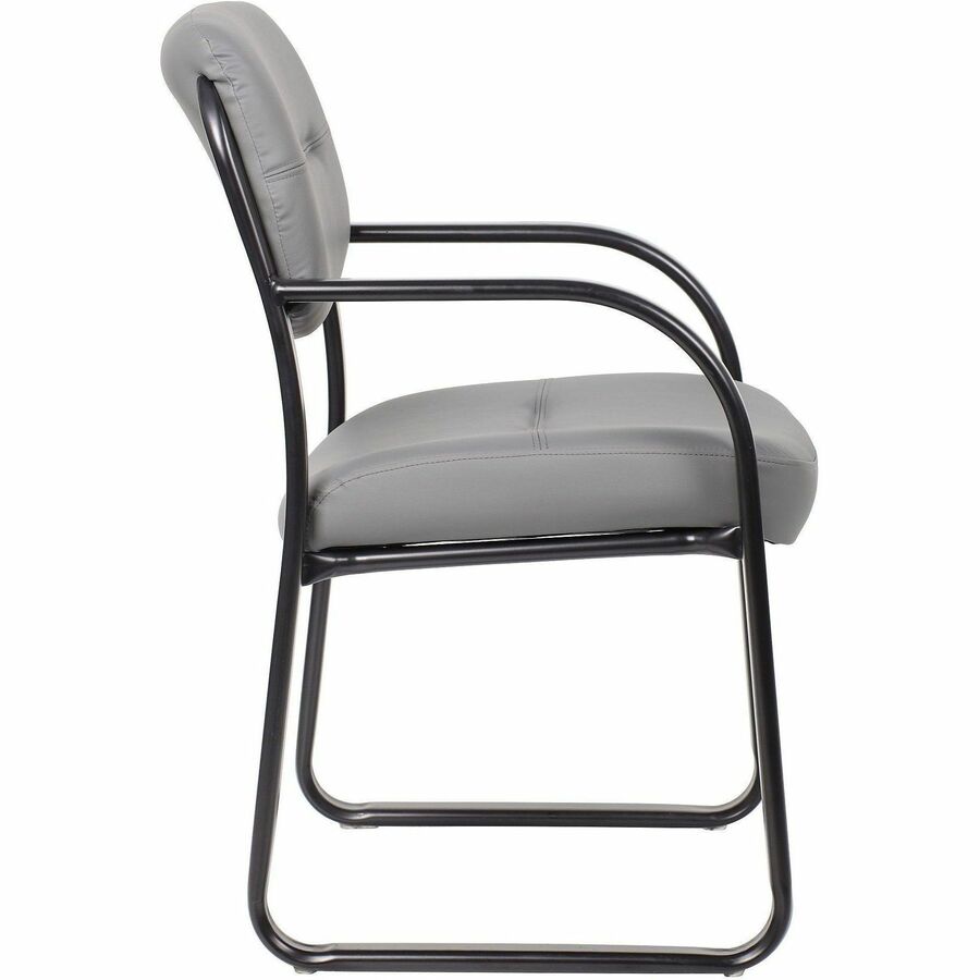 Boss Chair, Sled Base, Gray, 1 Each