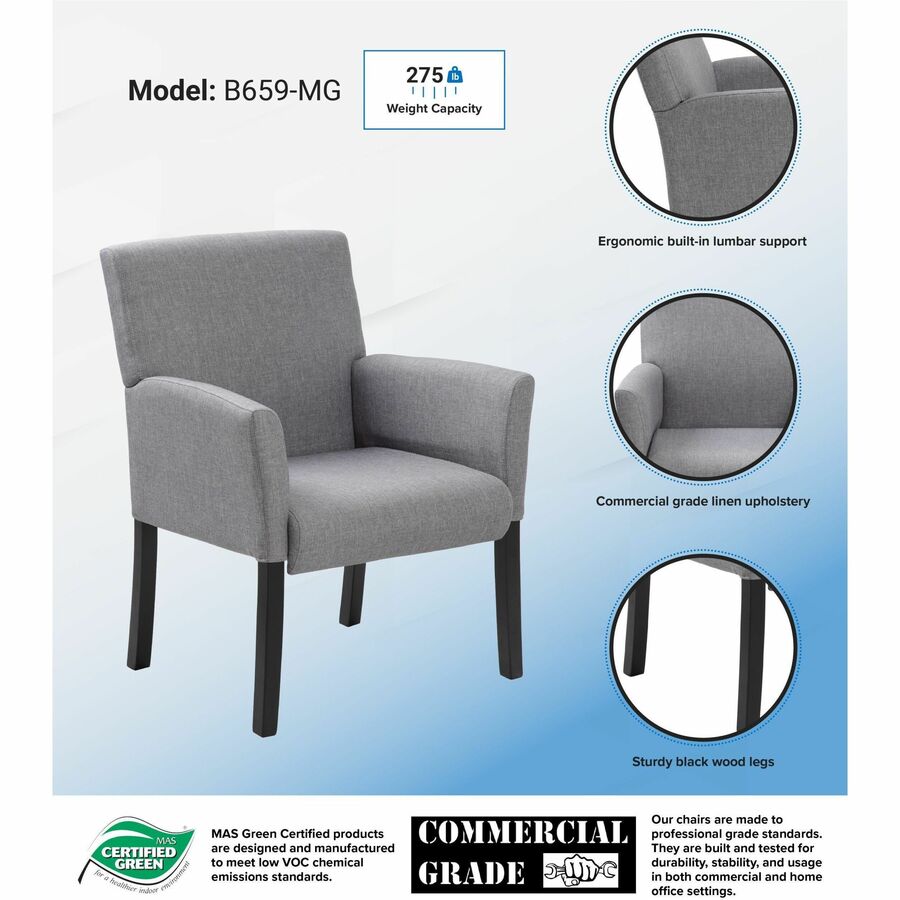 Chair;Guest;Linen;Grey