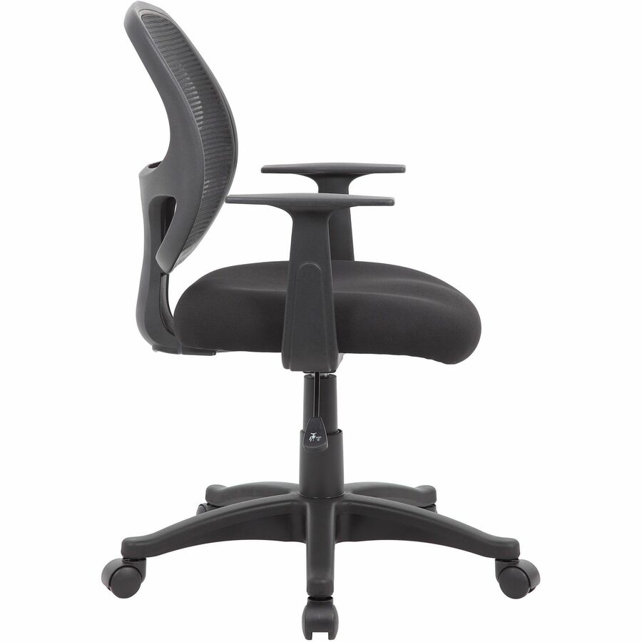 High Density Foam (HDF) Seat Material - Mesh Back Material - 5-star Base - Black - Mesh, Fabric - Armrest - 1 Each