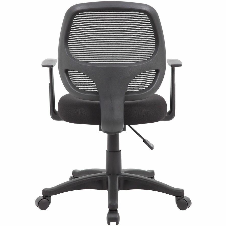 High Density Foam (HDF) Seat Material - Mesh Back Material - 5-star Base - Black - Mesh, Fabric - Armrest - 1 Each