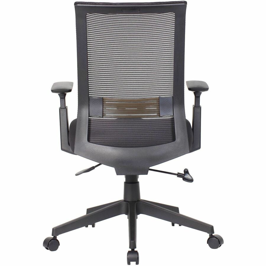 Plush, Foam Seat Material - Mesh Back Material - 5-star Base - Black - Mesh - Armrest - 1 Each
