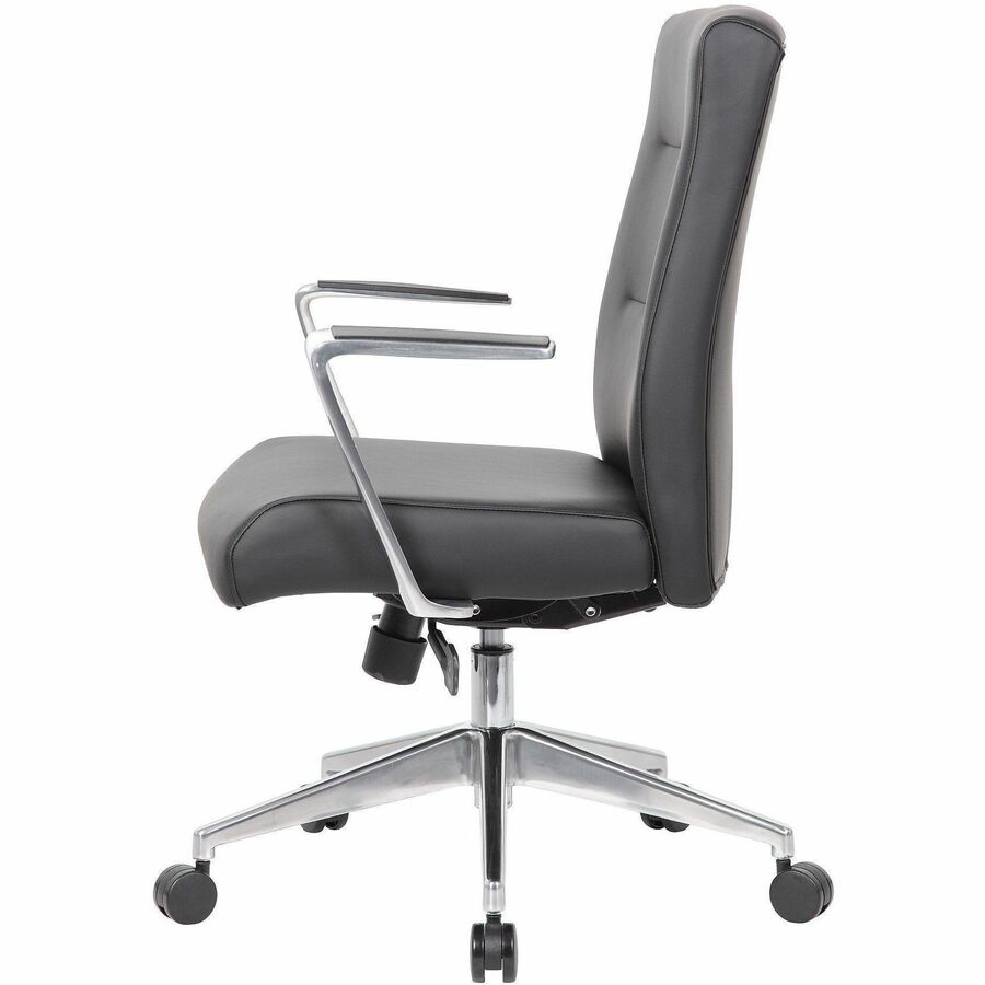Boss Chair, Black, Aluminum Armrest, 1 Each