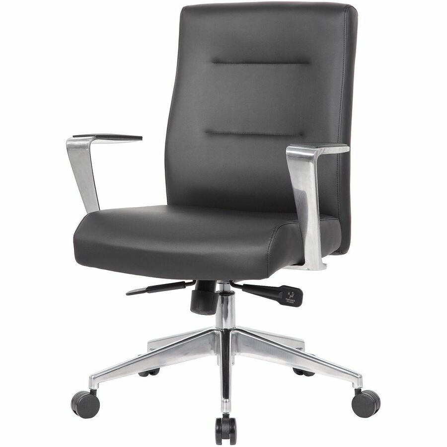 Boss Chair, Black, Aluminum Armrest, 1 Each