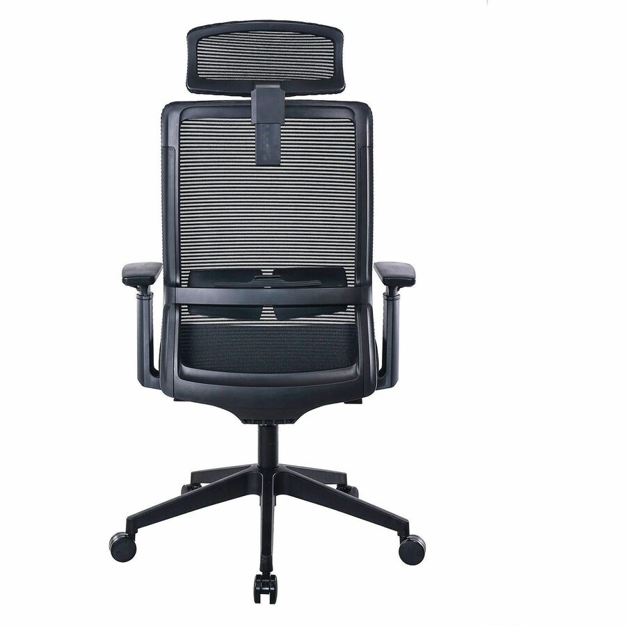 Molded Foam Seat Material - Mesh Back Material - 5-star Base - Black - Mesh, Fabric - Armrest - 1 Each