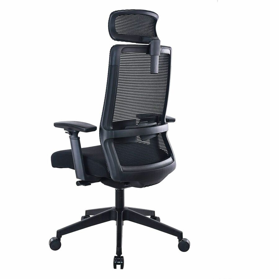 Molded Foam Seat Material - Mesh Back Material - 5-star Base - Black - Mesh, Fabric - Armrest - 1 Each
