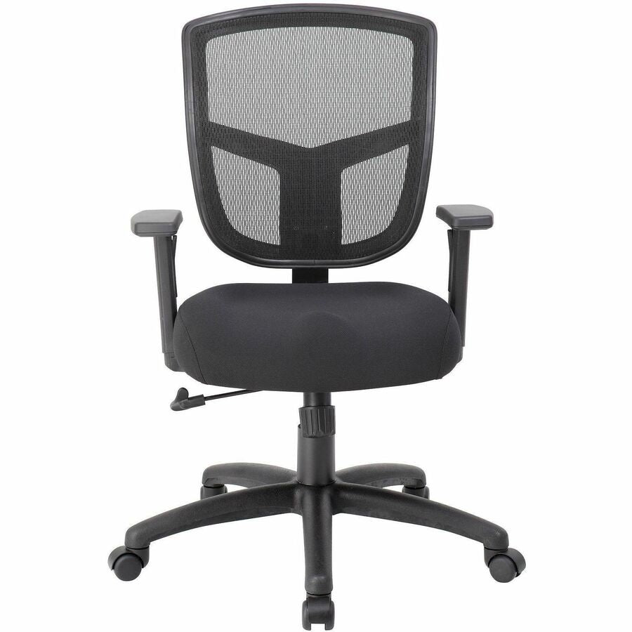 Boss Mesh Task Chair, High Density Foam Seat, Mesh Back, Adjustable Arms, 5-Star Black Nylon Base, Swivel, Tilt Mechanism, Ergonomic, 1 Each