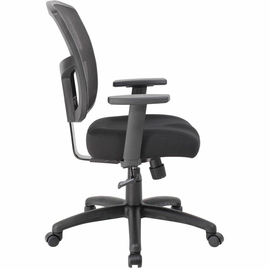 Boss Mesh Task Chair, High Density Foam Seat, Mesh Back, Adjustable Arms, 5-Star Black Nylon Base, Swivel, Tilt Mechanism, Ergonomic, 1 Each