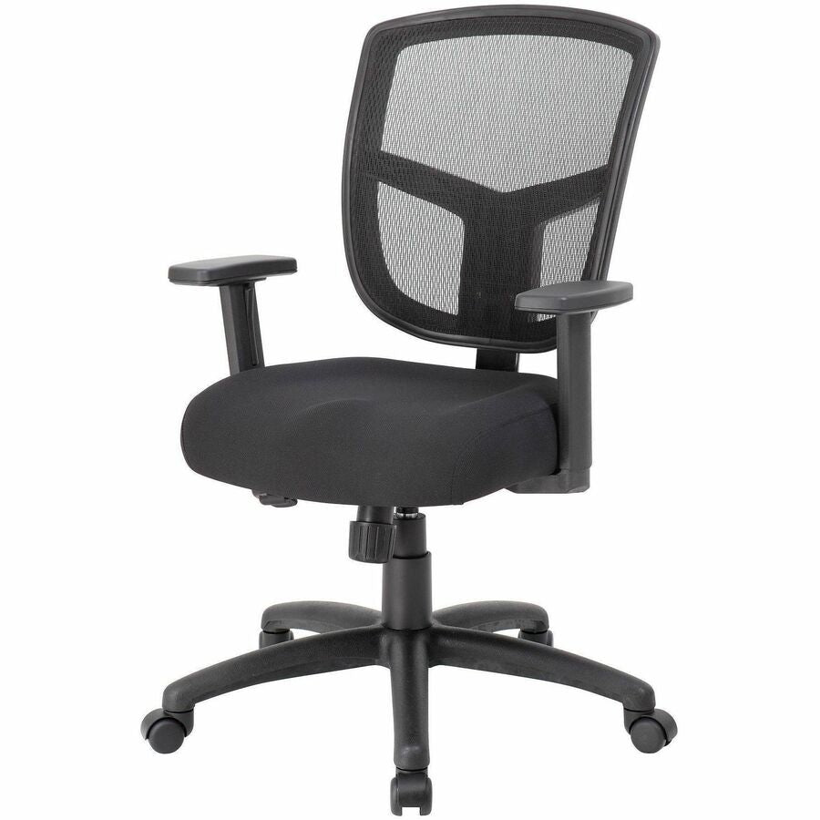 Boss Mesh Task Chair, High Density Foam Seat, Mesh Back, Adjustable Arms, 5-Star Black Nylon Base, Swivel, Tilt Mechanism, Ergonomic, 1 Each