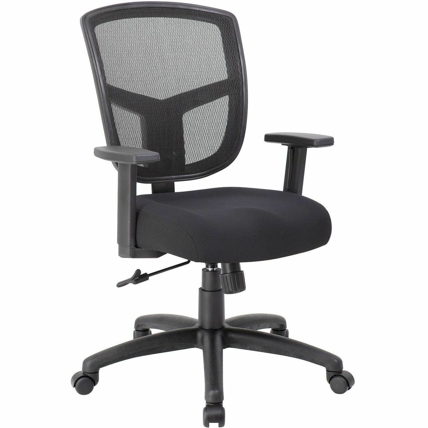 Boss Mesh Task Chair, High Density Foam Seat, Mesh Back, Adjustable Arms, 5-Star Black Nylon Base, Swivel, Tilt Mechanism, Ergonomic, 1 Each