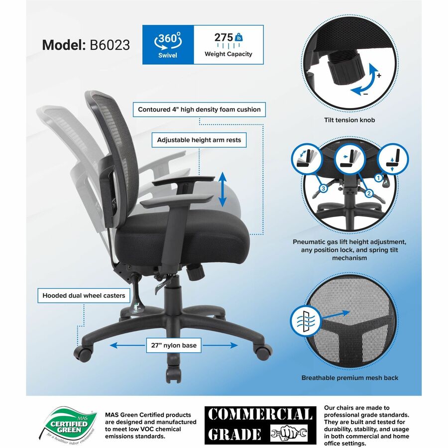 Chair;Task;Mesh;Black