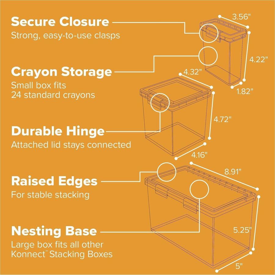 Nest; Stacking Boxes; Clear