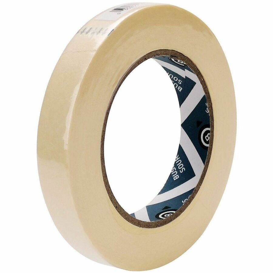 Business Source Utility-purpose Masking Tape, 0.75" x 60 yd, 3" Core, Tan, Crepe Paper Backing, 1 Roll