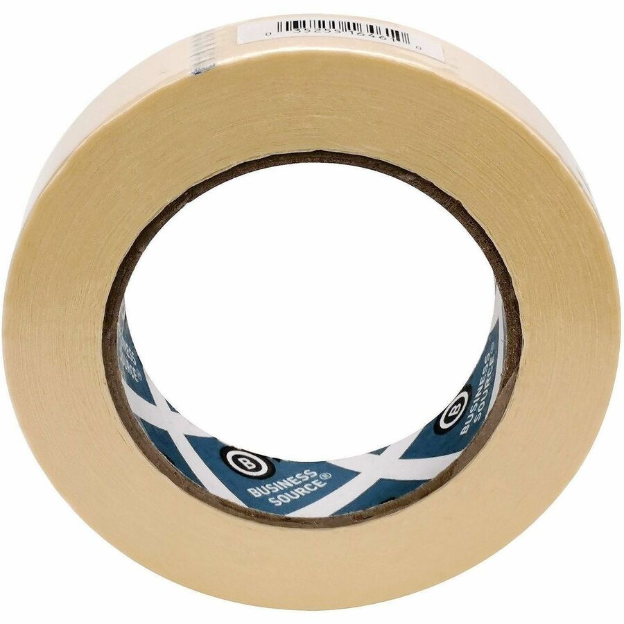 Business Source Utility-purpose Masking Tape, 1" x 60 yd, 3" Core, Tan, Crepe Paper Backing, 1 Roll