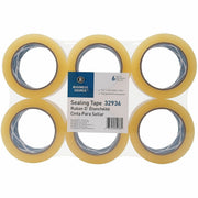 Business Source Heavy-duty Packaging Tape, Clear, 1.88" x 54.67 yd, 3.5 mil Thickness, 3" Core, Poly, Split/Abrasion/Moisture/Dirt/Dust Resistant, 6 Pack