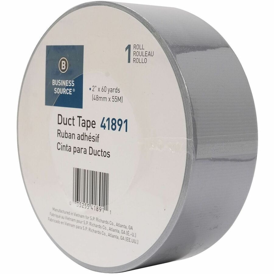 Business Source General-purpose Duct Tape, 60 yd x 2" x 9 mil, Gray, 1 Roll