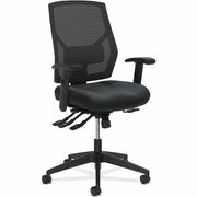Black Seat Color - Leather Seat Material - Black Back Color - Mesh Back Material - Black Frame Color - High Back - 5-star Base - Black - Leather, Fabric - Armrest - 1 Each