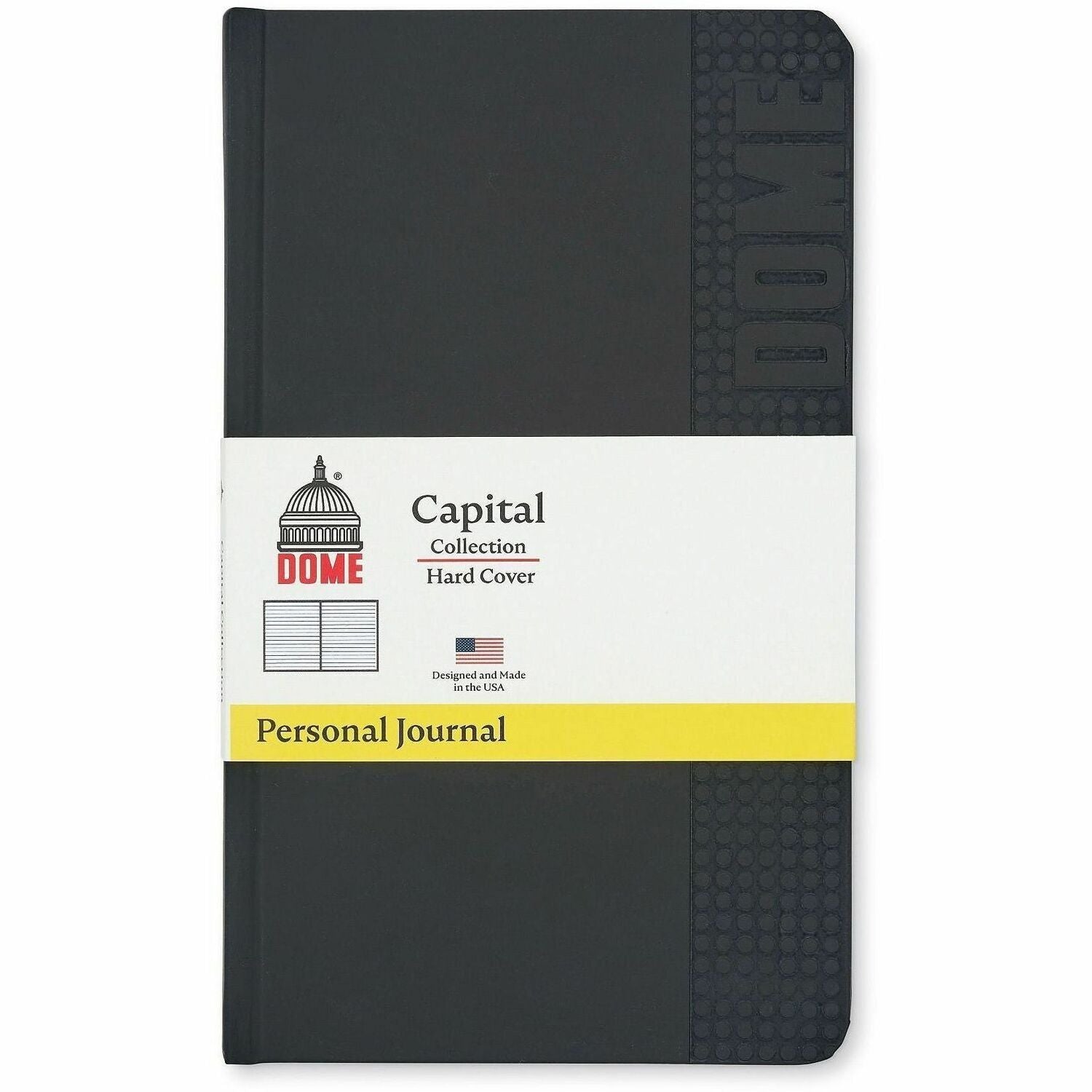 192 Pages - 60 lb Basis Weight - Bright White Paper - Black Cover - Acid-free Paper, Bleed Resistant, Expandable Pocket, Durable, Hard Cover, Ribbon Marker, Bookmark - Recycled - 1 Each