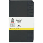 192 Pages - 60 lb Basis Weight - Bright White Paper - Black Cover - Acid-free Paper, Bleed Resistant, Expandable Pocket, Durable, Hard Cover, Ribbon Marker, Bookmark - Recycled - 1 Each