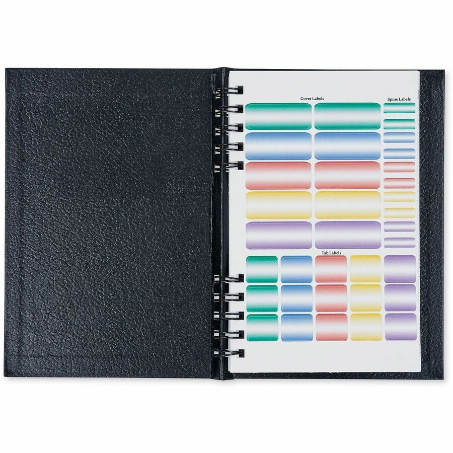 Business - 5" x 8" Sheet Size - Bright White Sheet - Black Cover - Acid-free, Pocket, Bleed Resistant, Expandable Inner Pocket, Eco-friendly, Durable Cover, Hard Cover, Built-in Planner, Smooth - 1 Each