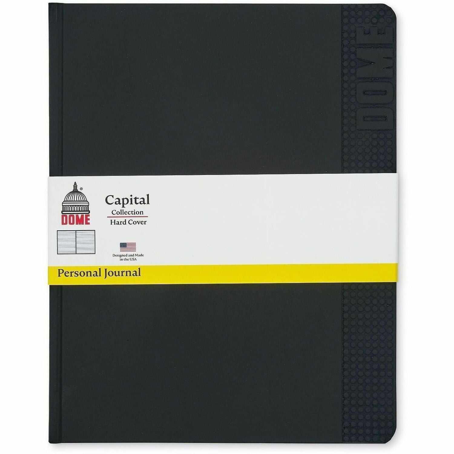192 Pages - 60 lb Basis Weight - Bright White Paper - Black Cover - Acid-free Paper, Pocket, Bleed Resistant, Expandable Pocket, Eco-friendly, Durable, Hard Cover, Bookmark, Ribbon Marker - Recycled - 1 Each