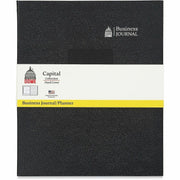Business - 8" x 10" Sheet Size - Bright White Sheet - Black Cover - Acid-free, Pocket, Bleed Resistant, Expandable Inner Pocket, Eco-friendly, Durable Cover, Hard Cover, Built-in Planner, Smooth - 1 Each