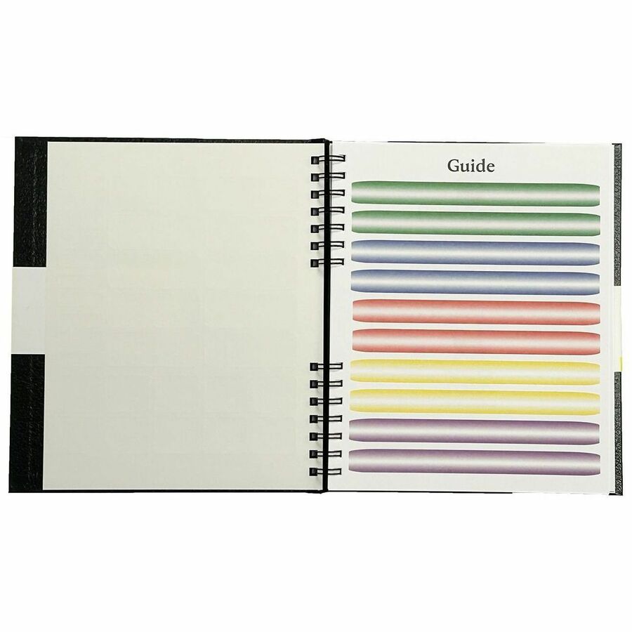 Business - 8" x 10" Sheet Size - Bright White Sheet - Black Cover - Acid-free, Pocket, Bleed Resistant, Expandable Inner Pocket, Eco-friendly, Durable Cover, Hard Cover, Built-in Planner, Smooth - 1 Each