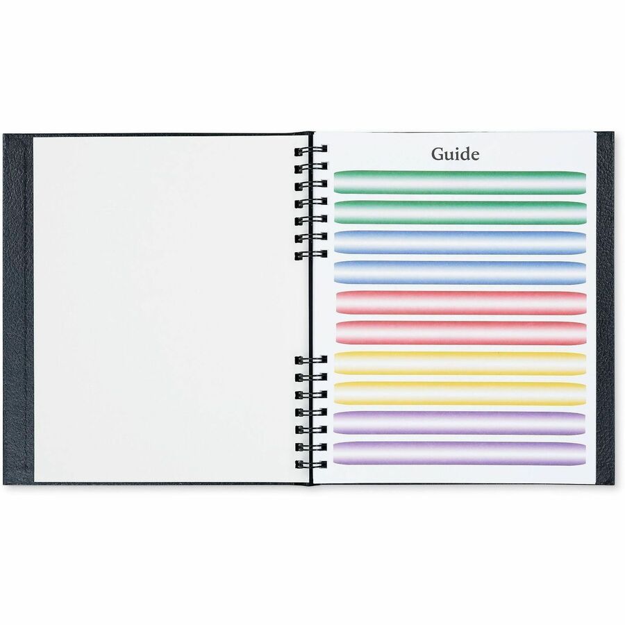Business - 8" x 10" Sheet Size - Bright White Sheet - Black Cover - Acid-free, Pocket, Bleed Resistant, Expandable Inner Pocket, Eco-friendly, Durable Cover, Hard Cover, Built-in Planner, Smooth - 1 Each