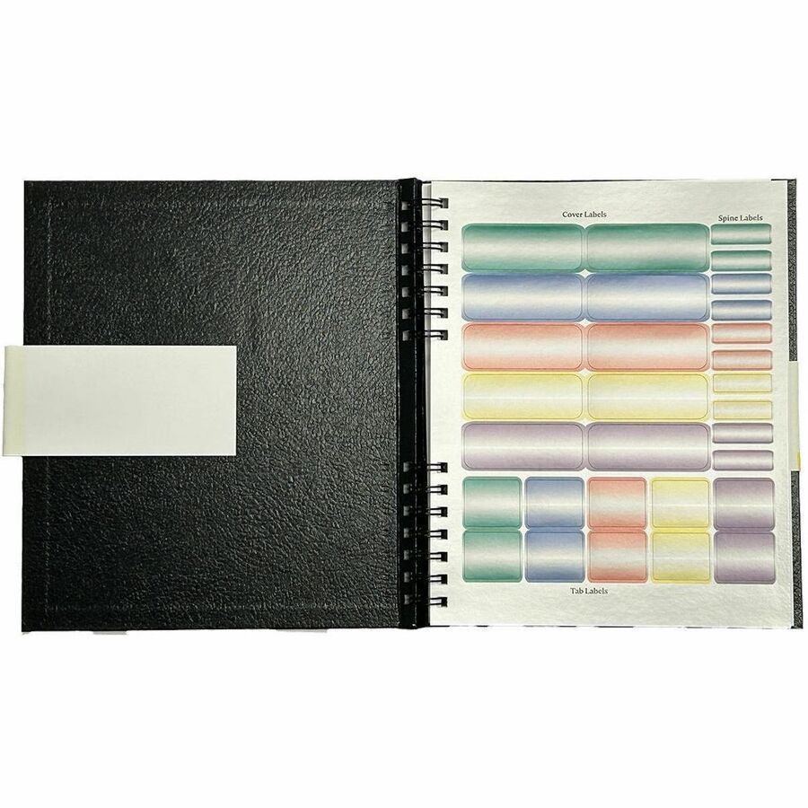 Business - 8" x 10" Sheet Size - Bright White Sheet - Black Cover - Acid-free, Pocket, Bleed Resistant, Expandable Inner Pocket, Eco-friendly, Durable Cover, Hard Cover, Built-in Planner, Smooth - 1 Each