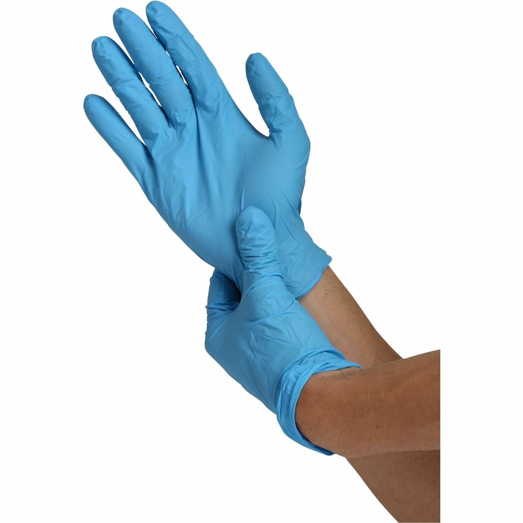 Genuine Joe Premium Nitrile Disposable Gloves, Small, Blue, 4 mil Thickness, 100/Box