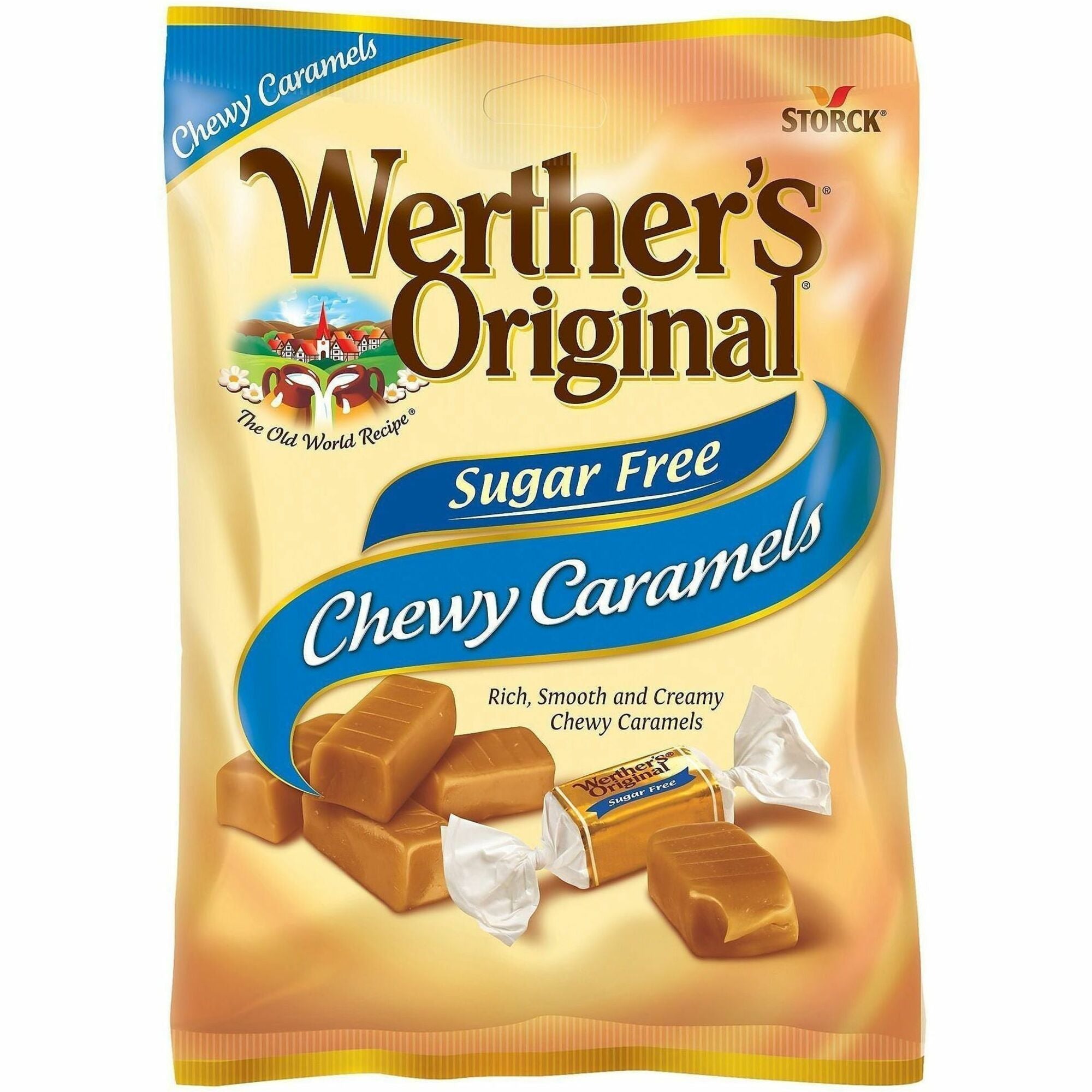 Green Rabbit Caramel Candy, Sugar Free, Individually Wrapped, 1 Carton