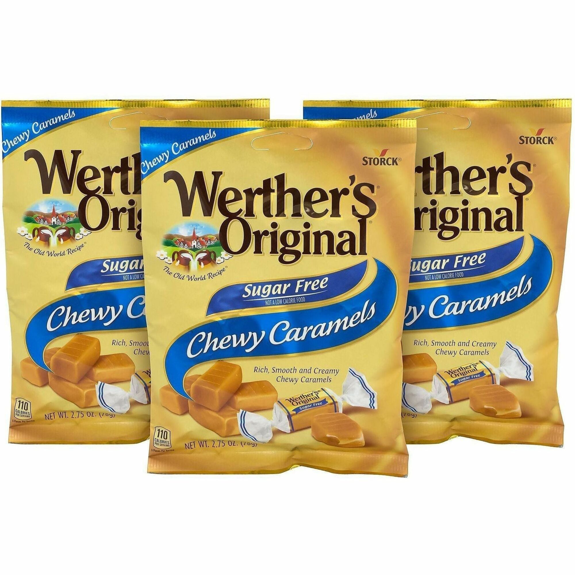 Green Rabbit Caramel Candy, Sugar Free, Individually Wrapped, 1 Carton