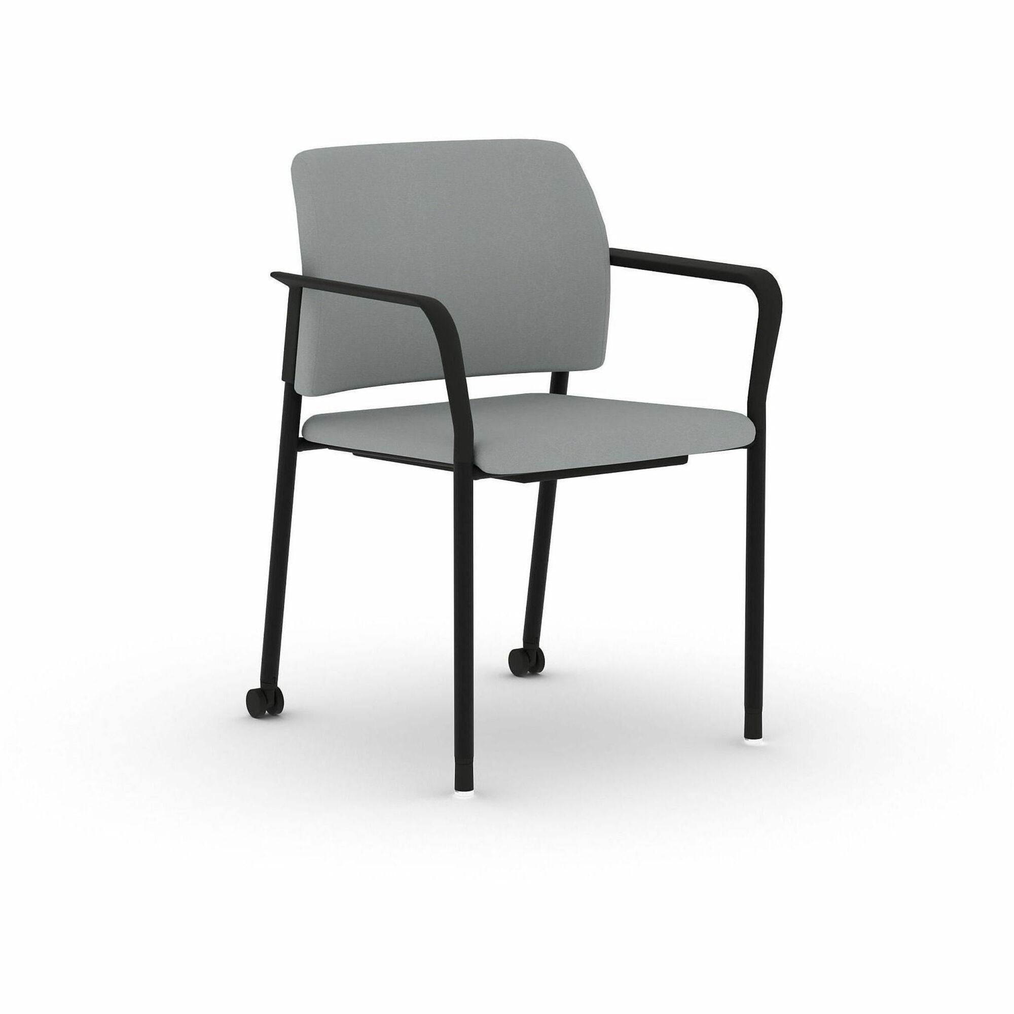 Steel Frame Material - Four-legged Base - Gray - Vinyl - Armrest - 2 / Carton