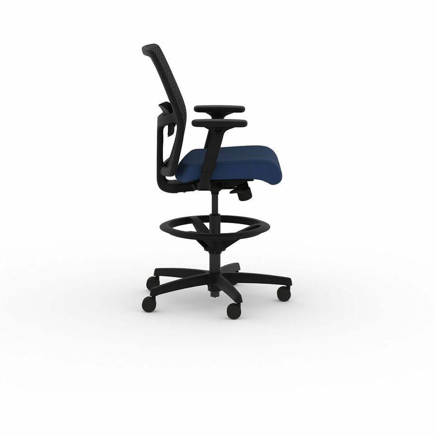 HON Ignition 2.0 Sitting Stool - Charcoal Back Color - Low Back - Blue - 1 Each