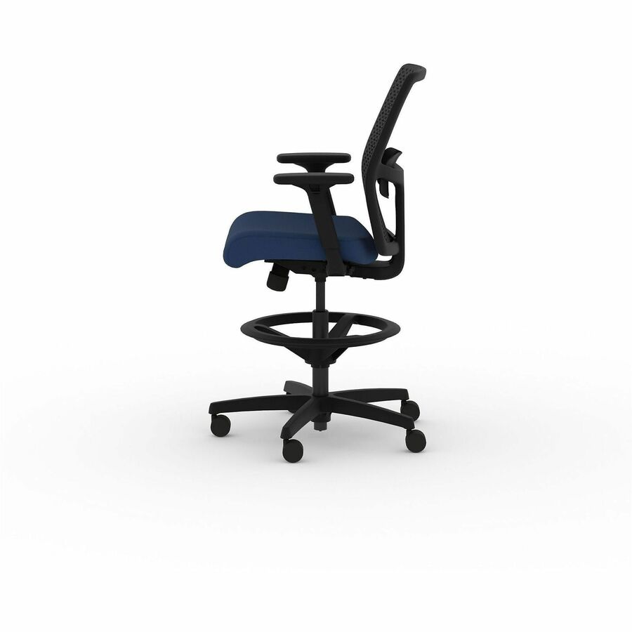HON Ignition 2.0 Sitting Stool - Charcoal Back Color - Low Back - Blue - 1 Each